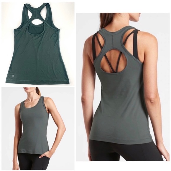 NWT Athleta Dark Green Nitro Tank Top - Picture 1 of 8